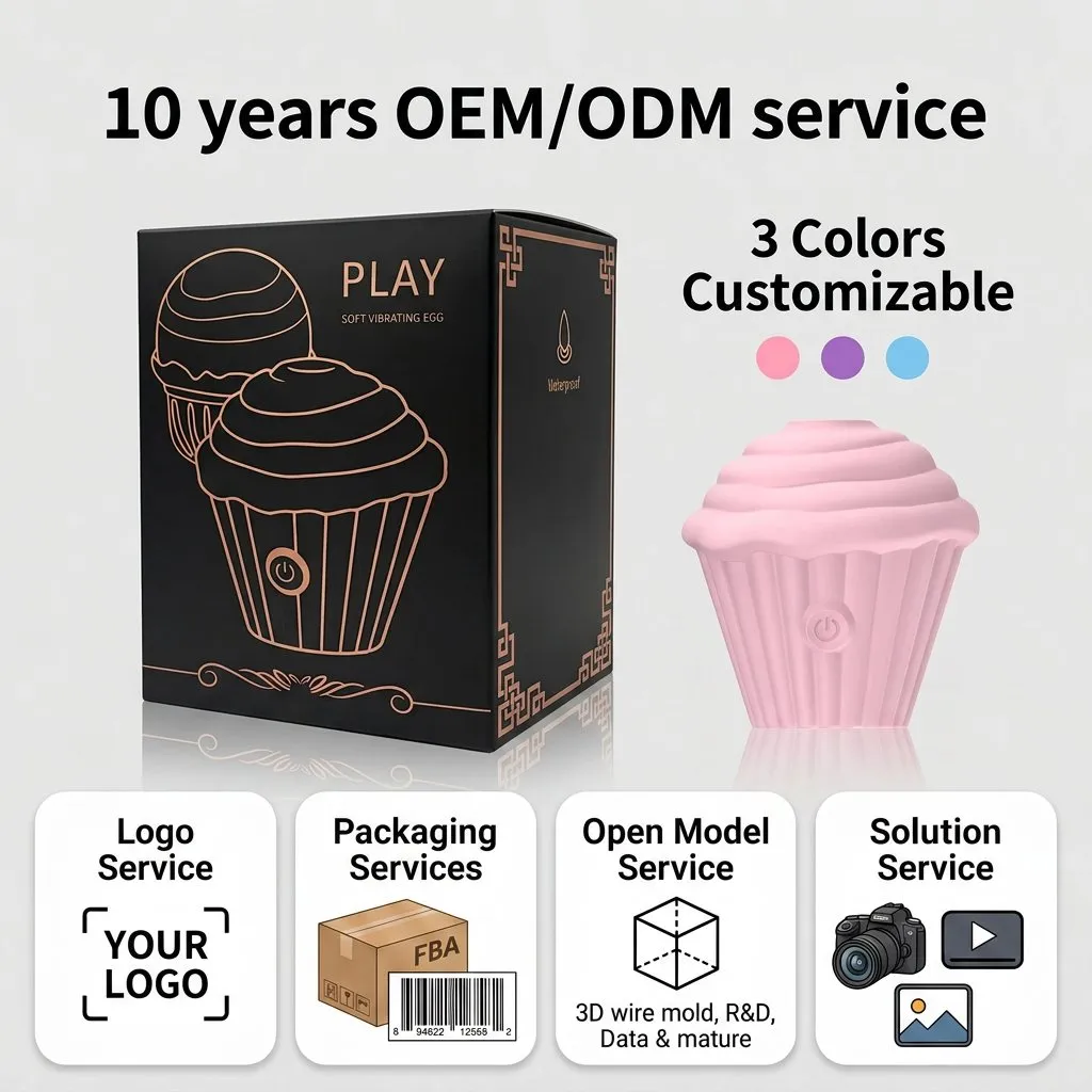 Cupcake Suction Vibrator — SV042 — silicone wellness product