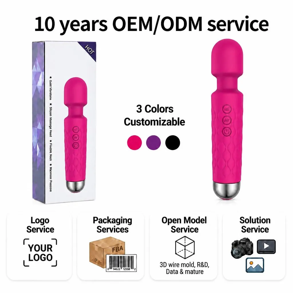 Compact Massage Wand — V004 — silicone wellness product